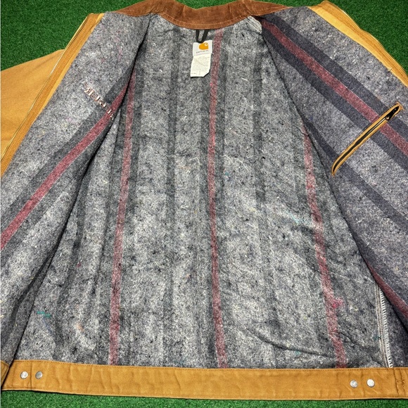 Vintage Carhartt J01 Detroit Ruger Embroidered Gun Promo 54 XXL Tall Jacket - Picture 3 of 7